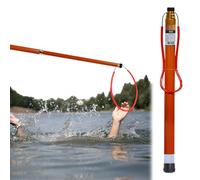 Poste telescópico para salvar vidas, poste de rescate de agua de fibra de vidrio de 265 libras, ligero seguridad para piscina con diseño reflectante de 18 pies