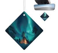 Posteo de fragancia espejo retrovisor, tarjeta de aromaterapia de automóviles,Tarjetas de aromaterapia de aire de aire cuadrado | Aromas duraderos, decoración interior del automóvil, accesorios para a