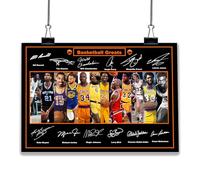 Póster A3 de All Time Basketball Greats firmado/impresión autografiada. Boxeo Kobe Bryant, Michael Jordan, etc. (30 cm x 42 cm)