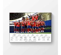 Póster A4 dedicado de los campeones de España 2024 - Foto de fútbol - Regalo para los aficionados y seguidores del fútbol