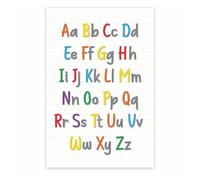 poster ABC Alphabet Learning Poster - Capital and Small Letters with Illustrations - Kids Educational Wall Art for Classroom and Home(Unframed,16x24inch(40x60cm))