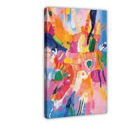 Póster abstracto colorido de graffiti en lienzo, decoración de dormitorio, paisaje, oficina, habitación, regalo, 20 x 30 cm