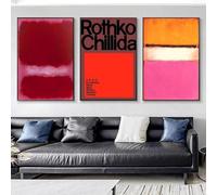 Póster abstracto de Mark Rothko, arte de pared moderno escandinavo, para cafetería, bar, sala de estar, dormitorio, decoración del hogar, 40 x 60 cm, 3 unidades, sin marco