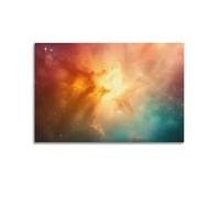 Póster abstracto de nubes de nebulosas para pared, universo, estrellas, cielo nocturno, impresión artística para dormitorio, habitación de invitados, salón, 40 x 60 cm