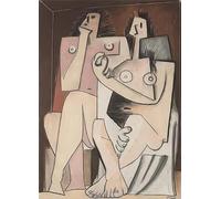Póster abstracto de Pablo Picasso Cuadro de pared abstracto《Good Friend》 de Picasso Prints Pintura de lienzo de dos personas desnudas para decoración del hogar 40x50cm sin enmarcar