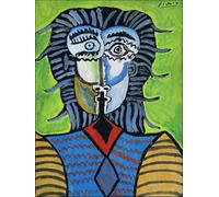 Póster abstracto de Pablo Picasso Imagen de pared de arte abstracto《Cabeza de personas》por Pablo Picasso Grabados Retrato Pintura en color de lienzo para decoración del hogar 30x40cm sin enmarcar