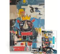 Póster Abstracto de Rhino King Estilo Pop Art, Rompecabezas de 1000 Piezas para Adolescentes, Juguete de lógica sólida, diversión pacífica, Corte de precisión, Regalo increíble (38x26cm)