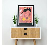 Póster abstracto vintage de la exposición de Joan Miró, arte de pared retro moderno y famoso, impresión en lienzo para decoración del hogar (30 x 40 cm/sin marco)