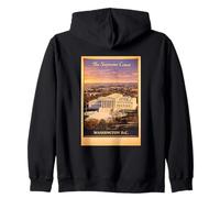 Póster aéreo Vintage de la Corte Suprema de Washington DC Sudadera con Capucha
