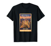 Póster aéreo Vintage de Nueva York Times Square Camiseta