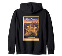 Póster aéreo Vintage de Nueva York Times Square Sudadera con Capucha