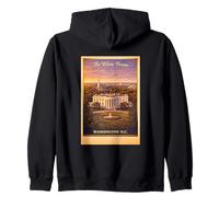 Póster aéreo Vintage de Washington House DC USA USA Sudadera con Capucha