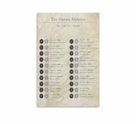 poster Ancient Ogham Alphabet Wall Art, Celtic Tree Alphabet Educational Canvas Poster, Druid Study or Mystic Living Room Decor(Unframed,08x12inch(20x30cm))