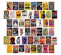 PóSter Art Deco,50 PCS PóSter EstéTico Collage De Pared De Portada De áLbum EstéTico Aesthetic Wall Collage Kit Collage de Pared Póster de Banda de Rock
