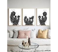 Póster artístico de amor familiar neón, lienzo impreso con la imagen de una madre embarazada, arte de pared para sala de estar, decoración del hogar infantil (50x70cm/3 piezas sin marco)
