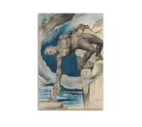 Póster artístico de Antaeus con Dante y Virgilio en el último círculo del infierno de William Blake, decoración del hogar, arte para colgar en la pared, para dormitorio, decoración de habitación