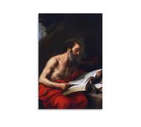 Póster artístico de Bartolome Esteban Murillo del pintor San Jerónimo, impresión artística para pared, pintura para colgar fotos, decoración de dormitorio familiar, 20 x 30 cm