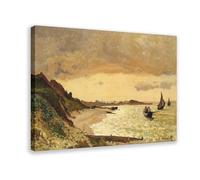 Póster artístico de Claude Monet con impresiones famosas de La costa de Sainte-Adresse para decoración de pared, bar, restaurante, garaje, cafetería, marco de regalo, 16 x 24 pulgadas