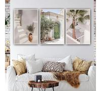 Póster artístico de fotografía de naturaleza, ciudades clásicas, arquitectura griega italiana, impresiones en lienzo, cuadros de pared, decoración del hogar (60 x 90 cm, 3 unidades)