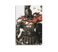 Póster artístico de guerrero espartano El último soporte para pared, lienzo estético, póster de música vintage y películas, pintura decorativa para sala de estar, dormitorio, 60 x 90 cm, estilo sin