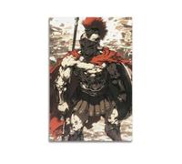 Póster artístico de guerrero espartano El último soporte para pared, lienzo estético, póster de música vintage y películas, pintura decorativa para sala de estar, dormitorio, 20 x 30 cm, estilo sin