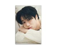 Póster artístico de Han Jisung de Stray Kids para pared, lienzo estético, póster vintage de música y películas, pintura decorativa para sala de estar, dormitorio, 60 x 90 cm, estilo sin marco
