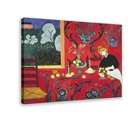Póster artístico de Henri Matisse de The Postre - Harmony in Red 1908 - Lienzo decorativo para pared, marco moderno para decoración de dormitorio familiar, 30 x 45 cm