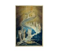 Póster artístico de Jacob's Ladder de William Blake para decoración de pared, bar, restaurante, garaje, cafetería, letrero de regalo, sin marco, 20 x 30 pulgadas