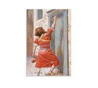 Póster artístico de James Jacques Joseph Tissót Painter's"s The Signs on The Door", impresión estética para habitación, lienzo para pared, decoración moderna para dormitorio, 60 x 90 cm