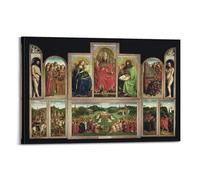 Póster artístico de Jan Van Eyck Painter Works (Dios el Padre), lienzo para pared, impresiones artísticas para colgar en la pared, 20 x 30 cm