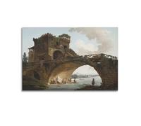 Póster artístico de Jean-Honoré Fragonard Painter Works (El Ponte Salario), lienzo y arte de pared, impresión moderna para decoración de dormitorio familiar, 20 x 30 cm