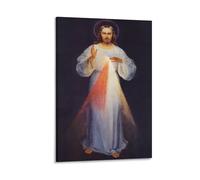 Póster artístico de Jesucristo Divina Misericordia para pared, impresiones artísticas para decoración del hogar, lienzo, póster de pintura de 12 x 18 pulgadas (30 x 45 cm)