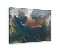 Póster artístico de John Martin sobre lienzo y arte de pared con diseño moderno de The Great Day of His Wrath de John Martin (30 x 45 cm)