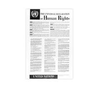 Póster artístico de la Declaración Universal de los Derechos Humanos de la ONU y arte de pared, impresión moderna para decoración de dormitorio familiar, sin marco, 30 x 45 cm