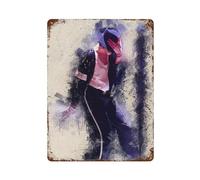 Póster artístico de Michael Jackson para decoración de pared, póster de metal moderno, decoración de bar, 40 x 30 cm