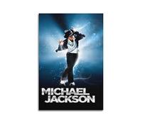 Póster artístico de Michael Jackson Singer con pintura decorativa en lienzo, póster de pared e imagen artística moderna para decoración de dormitorio familiar, 12 x 18 pulgadas (30 x 45 cm)