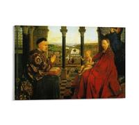Póster artístico de Nuestra Señora y el Ministro de Lorena, Jan Van Eyck, lienzo para decoración de pared, foto para el hogar, pósteres decorativos modernos, 50 x 75 cm