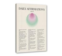 Póster artístico de pared con citas de afirmación diaria, lienzo con degradado positivo, impresiones estéticas, para sala de estar, decoración del hogar (SKU3,16 x 20 pulgadas) = (40 x 50 cm