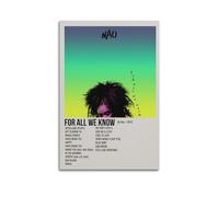 Póster artístico de pared con texto en inglés "For All We Know by Nao", diseño estético para sala de estar, dormitorio, 60 x 90 cm, estilo sin marco