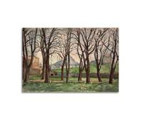 Póster artístico de pared de Paul Cezanne con castaños en Jas De Bouffan en invierno de 1885, lienzo estético para habitación, decoración moderna del hogar, 60 x 90 cm