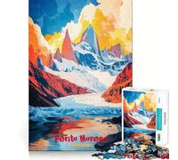 Póster artístico de Perito Moreno, Rompecabezas de 1000 Piezas para Adultos, Juguete para Pensar en casa, Regalo de Santa Claus con Corte Fino (38x26cm)