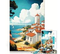 Póster artístico de Plouzané Francia, Rompecabezas de 1000 Piezas para Adolescentes, Juguete para ejercitar la Mente, Juego Relajante, Corte Premium, (50x75cm)