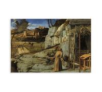 Póster artístico de San Francisco en el desierto de Giovanni Bellini y arte de pared, impresión moderna para dormitorio familiar, sin marco, 30 x 45 cm