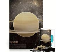 Póster artístico de Saturno para Adultos, Rompecabezas de 1000 Piezas, Juguete para ejercitar la Mente, alegría Familiar, Corte de precisión, Regalo Encantador (38x52cm)