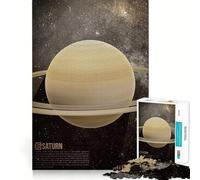 Póster artístico de Saturno, Rompecabezas de 1000 Piezas para Adolescentes, Juguete de lógica de Tren, Alivio del estrés, Corte Suave, Regalo Memorable (38x26cm)