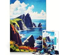 Póster artístico de Skellig Michael, Rompecabezas de 1000 Piezas para Adultos, Recuerdo, Mejora, Alivio del estrés, Corte Ajustado, Papá Noel, selección de Deseos 50x75cm