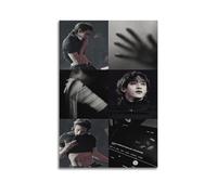 Póster artístico de Stray Kids Bang Chan para pared, lienzo estético, póster de música vintage y películas, pintura decorativa para sala de estar, dormitorio, 40 x 60 cm, estilo sin marco