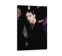 Póster artístico de Stray Kids Bang Chan para pared, lienzo estético, póster vintage de música y películas, pintura decorativa para sala de estar, dormitorio, 20 x 30 cm, estilo marco
