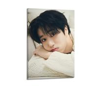 Póster artístico de Stray Kids Han Jisung para pared, lienzo estético, póster vintage de música y películas, pintura decorativa para sala de estar, dormitorio, 20 x 30 cm, estilo marco