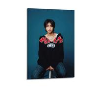 Póster artístico de Stray Kids Han Jisung para pared, lienzo estético, póster vintage de música y películas, pintura decorativa para sala de estar, dormitorio, 60 x 90 cm, estilo marco